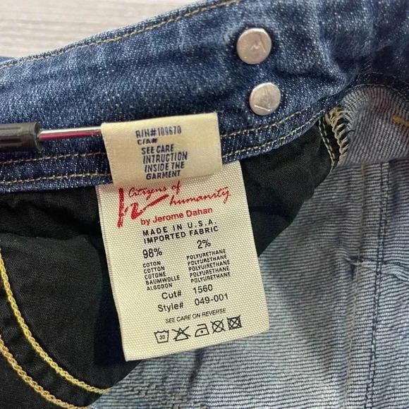 Citizens of Humanity Y2K Low Rise Flare Medium Wash Blue Jeans size 29 - Picture 7 of 16